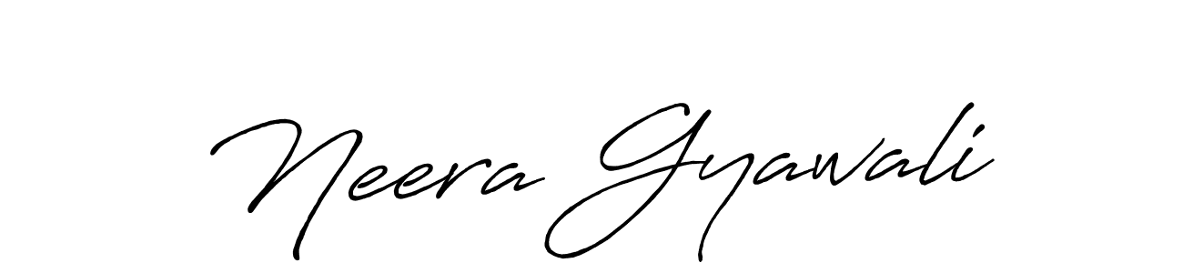 Make a beautiful signature design for name Neera Gyawali. With this signature (Antro_Vectra_Bolder) style, you can create a handwritten signature for free. Neera Gyawali signature style 7 images and pictures png