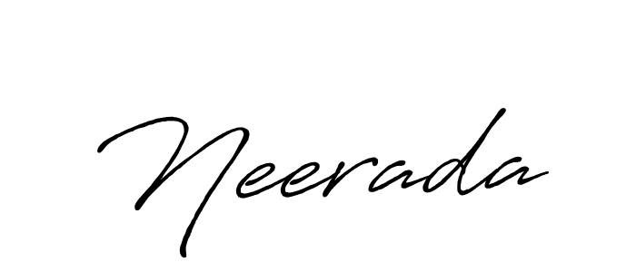 Neerada stylish signature style. Best Handwritten Sign (Antro_Vectra_Bolder) for my name. Handwritten Signature Collection Ideas for my name Neerada. Neerada signature style 7 images and pictures png