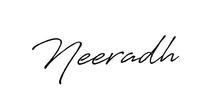 How to make Neeradh signature? Antro_Vectra_Bolder is a professional autograph style. Create handwritten signature for Neeradh name. Neeradh signature style 7 images and pictures png