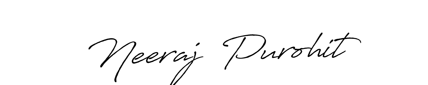 It looks lik you need a new signature style for name Neeraj  Purohit. Design unique handwritten (Antro_Vectra_Bolder) signature with our free signature maker in just a few clicks. Neeraj  Purohit signature style 7 images and pictures png