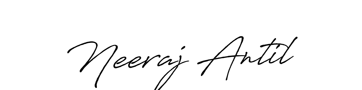 Design your own signature with our free online signature maker. With this signature software, you can create a handwritten (Antro_Vectra_Bolder) signature for name Neeraj Antil. Neeraj Antil signature style 7 images and pictures png