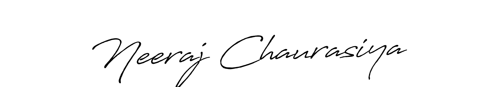 Create a beautiful signature design for name Neeraj Chaurasiya. With this signature (Antro_Vectra_Bolder) fonts, you can make a handwritten signature for free. Neeraj Chaurasiya signature style 7 images and pictures png