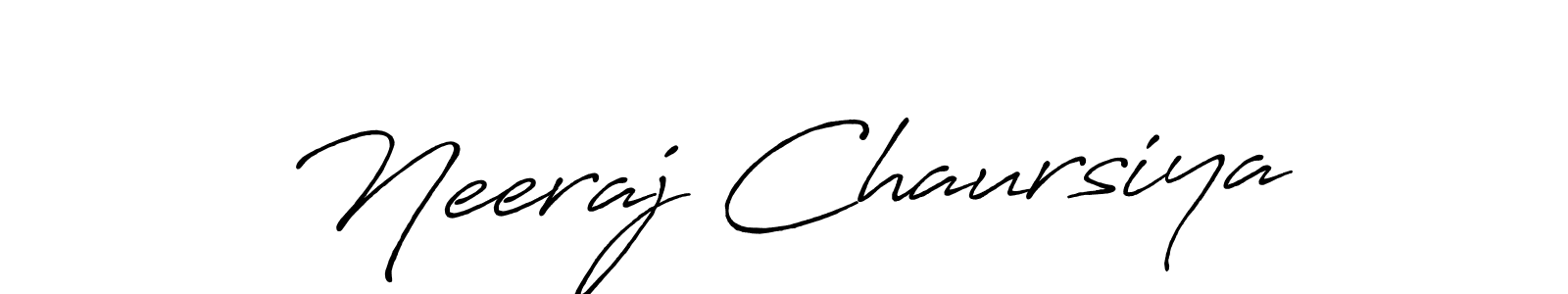 Design your own signature with our free online signature maker. With this signature software, you can create a handwritten (Antro_Vectra_Bolder) signature for name Neeraj Chaursiya. Neeraj Chaursiya signature style 7 images and pictures png