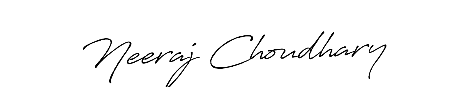 Design your own signature with our free online signature maker. With this signature software, you can create a handwritten (Antro_Vectra_Bolder) signature for name Neeraj Choudhary. Neeraj Choudhary signature style 7 images and pictures png