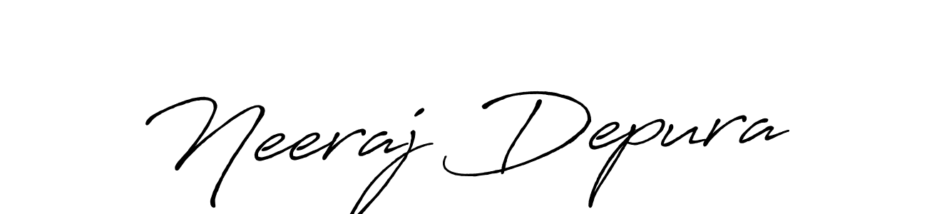 Neeraj Depura stylish signature style. Best Handwritten Sign (Antro_Vectra_Bolder) for my name. Handwritten Signature Collection Ideas for my name Neeraj Depura. Neeraj Depura signature style 7 images and pictures png