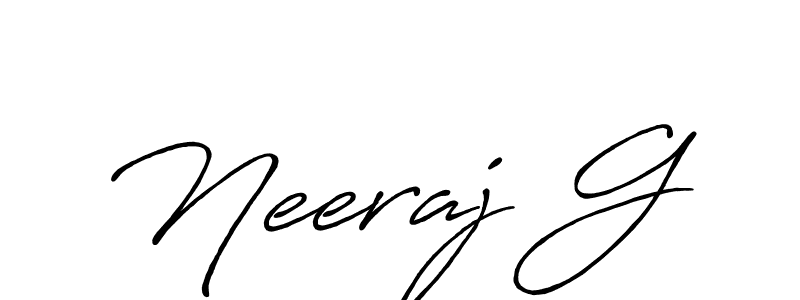 if you are searching for the best signature style for your name Neeraj G. so please give up your signature search. here we have designed multiple signature styles  using Antro_Vectra_Bolder. Neeraj G signature style 7 images and pictures png