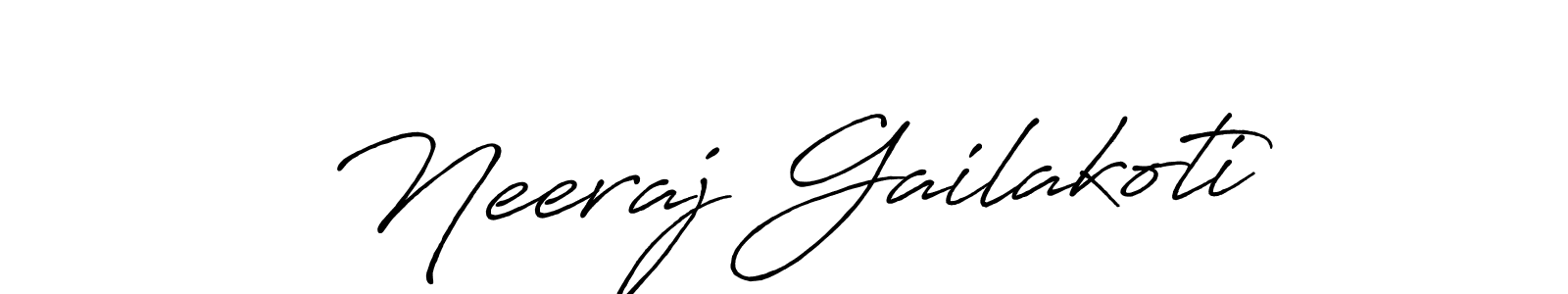 Antro_Vectra_Bolder is a professional signature style that is perfect for those who want to add a touch of class to their signature. It is also a great choice for those who want to make their signature more unique. Get Neeraj Gailakoti name to fancy signature for free. Neeraj Gailakoti signature style 7 images and pictures png