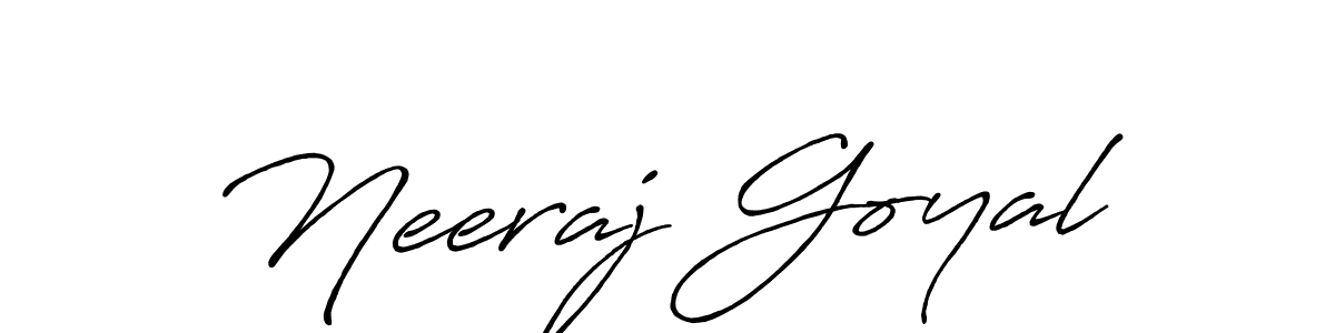 It looks lik you need a new signature style for name Neeraj Goyal. Design unique handwritten (Antro_Vectra_Bolder) signature with our free signature maker in just a few clicks. Neeraj Goyal signature style 7 images and pictures png