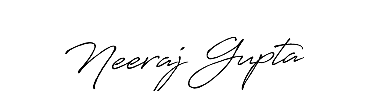 Create a beautiful signature design for name Neeraj Gupta. With this signature (Antro_Vectra_Bolder) fonts, you can make a handwritten signature for free. Neeraj Gupta signature style 7 images and pictures png
