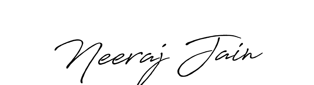 Design your own signature with our free online signature maker. With this signature software, you can create a handwritten (Antro_Vectra_Bolder) signature for name Neeraj Jain. Neeraj Jain signature style 7 images and pictures png