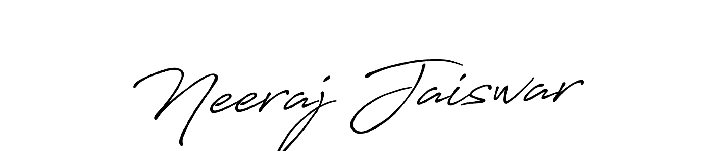 Design your own signature with our free online signature maker. With this signature software, you can create a handwritten (Antro_Vectra_Bolder) signature for name Neeraj Jaiswar. Neeraj Jaiswar signature style 7 images and pictures png