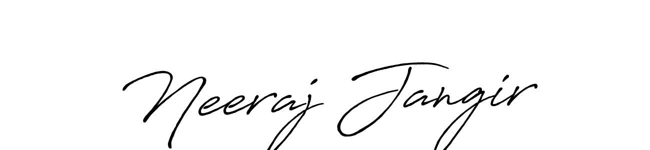 Neeraj Jangir stylish signature style. Best Handwritten Sign (Antro_Vectra_Bolder) for my name. Handwritten Signature Collection Ideas for my name Neeraj Jangir. Neeraj Jangir signature style 7 images and pictures png