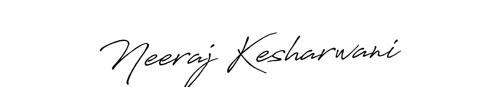 Design your own signature with our free online signature maker. With this signature software, you can create a handwritten (Antro_Vectra_Bolder) signature for name Neeraj Kesharwani. Neeraj Kesharwani signature style 7 images and pictures png