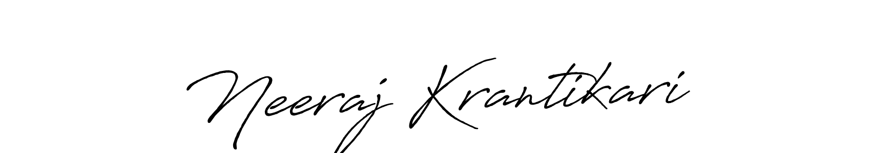 Create a beautiful signature design for name Neeraj Krantikari. With this signature (Antro_Vectra_Bolder) fonts, you can make a handwritten signature for free. Neeraj Krantikari signature style 7 images and pictures png