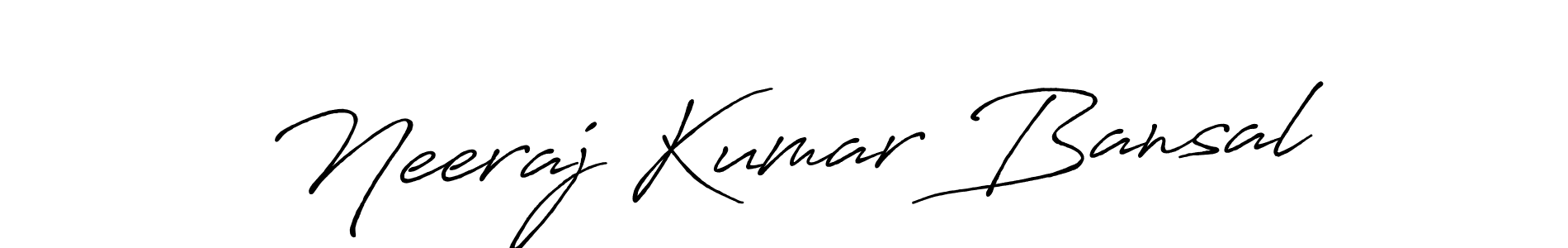 How to make Neeraj Kumar Bansal name signature. Use Antro_Vectra_Bolder style for creating short signs online. This is the latest handwritten sign. Neeraj Kumar Bansal signature style 7 images and pictures png