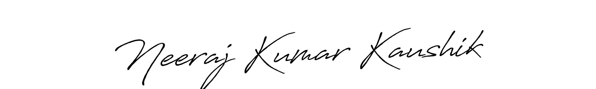 Also we have Neeraj Kumar Kaushik name is the best signature style. Create professional handwritten signature collection using Antro_Vectra_Bolder autograph style. Neeraj Kumar Kaushik signature style 7 images and pictures png