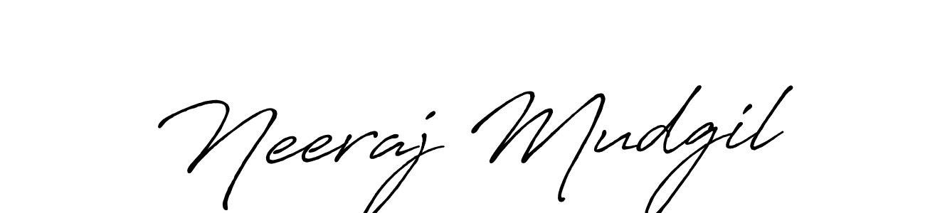 It looks lik you need a new signature style for name Neeraj Mudgil. Design unique handwritten (Antro_Vectra_Bolder) signature with our free signature maker in just a few clicks. Neeraj Mudgil signature style 7 images and pictures png