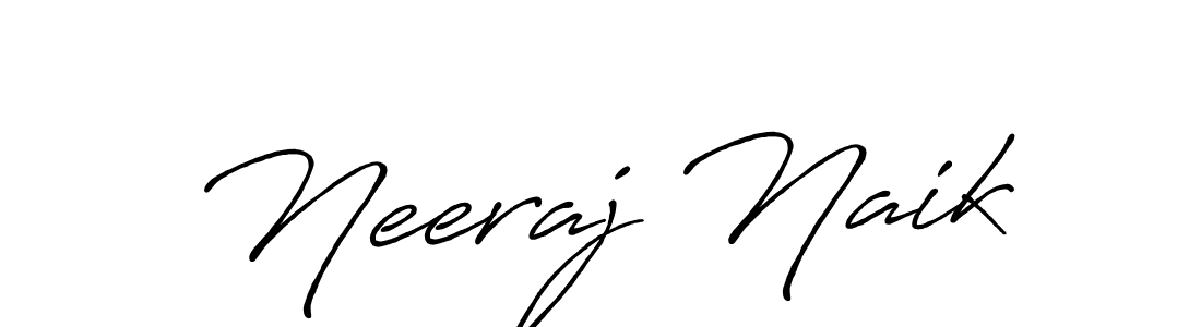 Make a beautiful signature design for name Neeraj Naik. With this signature (Antro_Vectra_Bolder) style, you can create a handwritten signature for free. Neeraj Naik signature style 7 images and pictures png