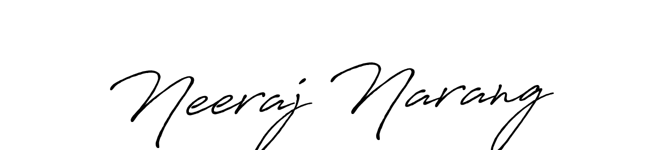 It looks lik you need a new signature style for name Neeraj Narang. Design unique handwritten (Antro_Vectra_Bolder) signature with our free signature maker in just a few clicks. Neeraj Narang signature style 7 images and pictures png