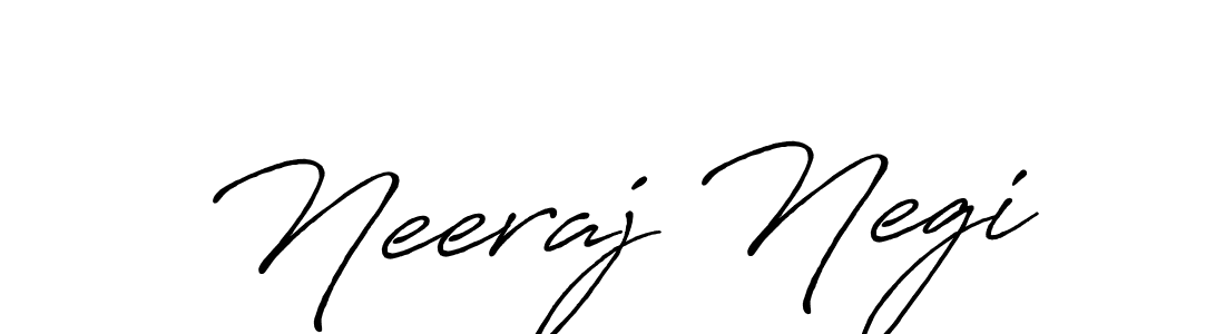 Create a beautiful signature design for name Neeraj Negi. With this signature (Antro_Vectra_Bolder) fonts, you can make a handwritten signature for free. Neeraj Negi signature style 7 images and pictures png