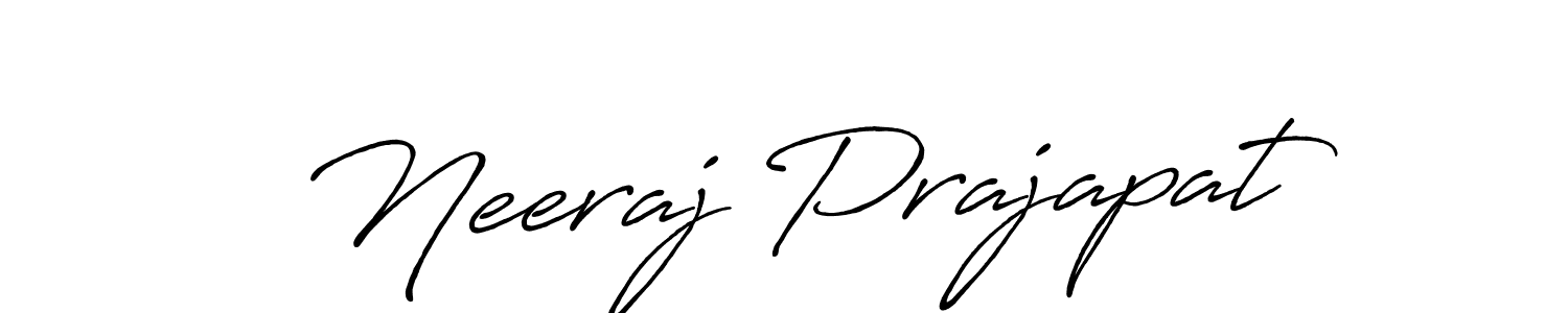 Also we have Neeraj Prajapat name is the best signature style. Create professional handwritten signature collection using Antro_Vectra_Bolder autograph style. Neeraj Prajapat signature style 7 images and pictures png