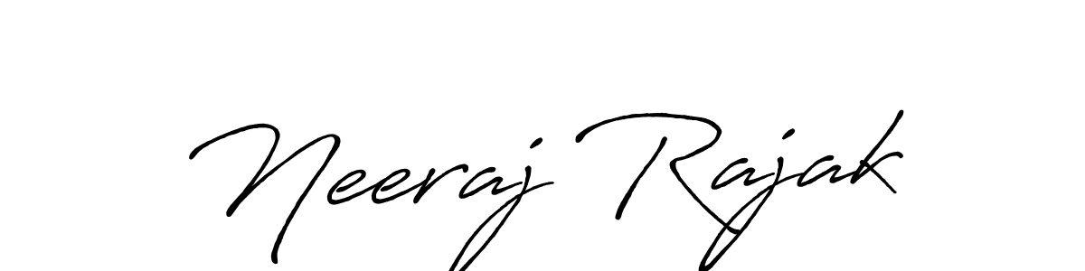 Make a beautiful signature design for name Neeraj Rajak. With this signature (Antro_Vectra_Bolder) style, you can create a handwritten signature for free. Neeraj Rajak signature style 7 images and pictures png