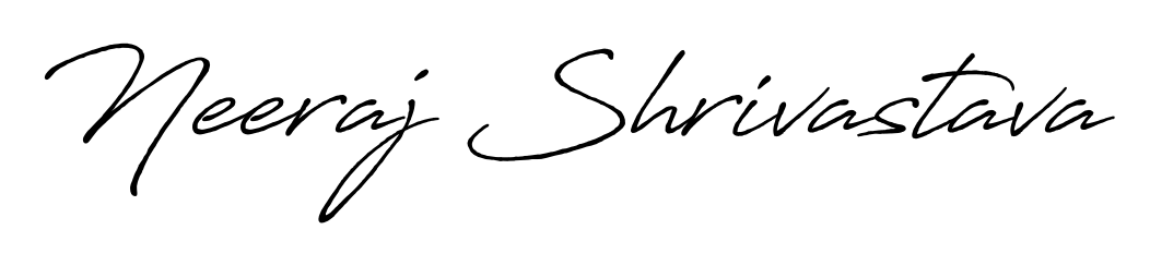 Download transparent PNG signature for name Neeraj Shrivastava styled with Antro_Vectra_Bolder font. Ready to paste directly into PDF and Word agreements. Neeraj Shrivastava signature style 7 images and pictures png