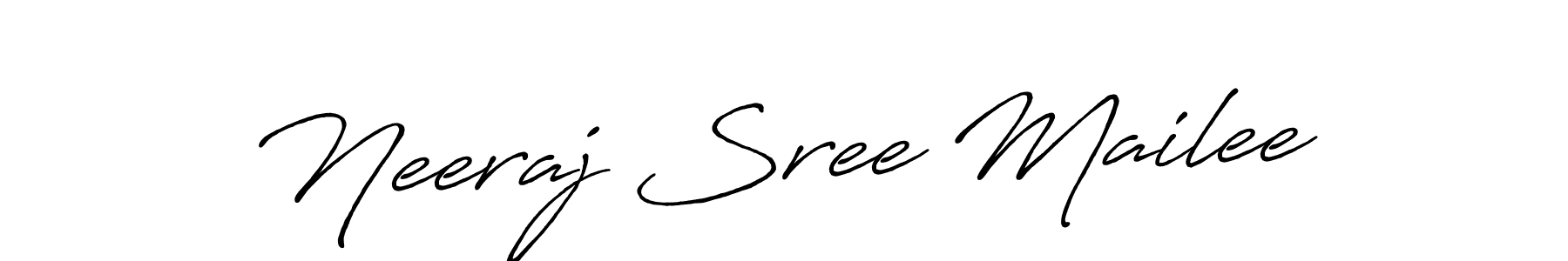How to Draw Neeraj Sree Mailee signature style? Antro_Vectra_Bolder is a latest design signature styles for name Neeraj Sree Mailee. Neeraj Sree Mailee signature style 7 images and pictures png