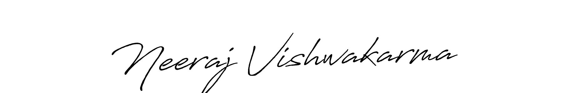 Also we have Neeraj Vishwakarma name is the best signature style. Create professional handwritten signature collection using Antro_Vectra_Bolder autograph style. Neeraj Vishwakarma signature style 7 images and pictures png