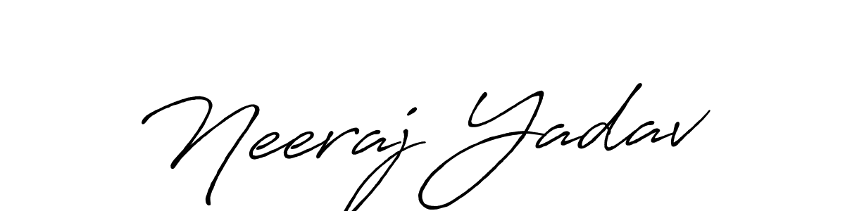 Also we have Neeraj Yadav name is the best signature style. Create professional handwritten signature collection using Antro_Vectra_Bolder autograph style. Neeraj Yadav signature style 7 images and pictures png
