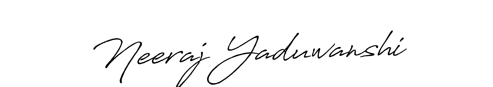 Design your own signature with our free online signature maker. With this signature software, you can create a handwritten (Antro_Vectra_Bolder) signature for name Neeraj Yaduwanshi. Neeraj Yaduwanshi signature style 7 images and pictures png