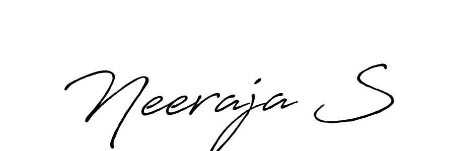 You should practise on your own different ways (Antro_Vectra_Bolder) to write your name (Neeraja S) in signature. don't let someone else do it for you. Neeraja S signature style 7 images and pictures png