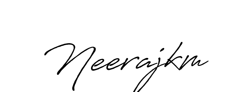 It looks lik you need a new signature style for name Neerajkm. Design unique handwritten (Antro_Vectra_Bolder) signature with our free signature maker in just a few clicks. Neerajkm signature style 7 images and pictures png