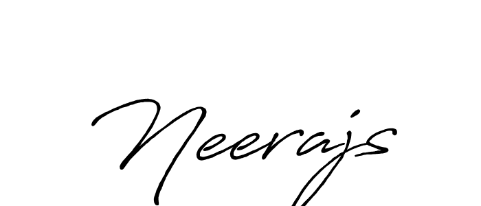 Make a beautiful signature design for name Neerajs. With this signature (Antro_Vectra_Bolder) style, you can create a handwritten signature for free. Neerajs signature style 7 images and pictures png