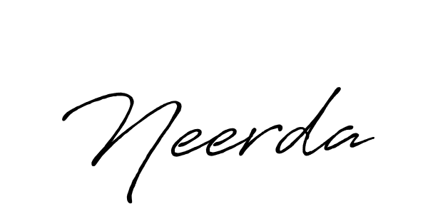 Use a signature maker to create a handwritten signature online. With this signature software, you can design (Antro_Vectra_Bolder) your own signature for name Neerda. Neerda signature style 7 images and pictures png