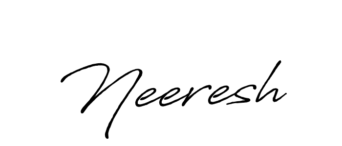 Also we have Neeresh name is the best signature style. Create professional handwritten signature collection using Antro_Vectra_Bolder autograph style. Neeresh signature style 7 images and pictures png