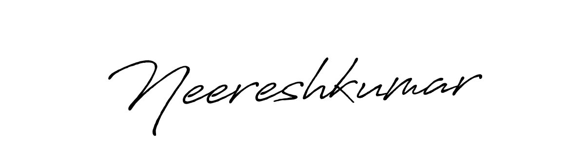 The best way (Antro_Vectra_Bolder) to make a short signature is to pick only two or three words in your name. The name Neereshkumar include a total of six letters. For converting this name. Neereshkumar signature style 7 images and pictures png