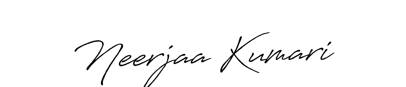 Also we have Neerjaa Kumari name is the best signature style. Create professional handwritten signature collection using Antro_Vectra_Bolder autograph style. Neerjaa Kumari signature style 7 images and pictures png