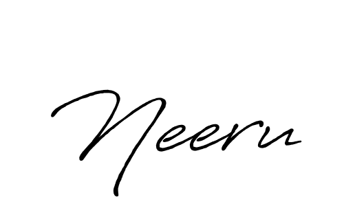 Use a signature maker to create a handwritten signature online. With this signature software, you can design (Antro_Vectra_Bolder) your own signature for name Neeru. Neeru signature style 7 images and pictures png