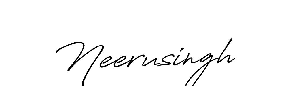 Create a beautiful signature design for name Neerusingh. With this signature (Antro_Vectra_Bolder) fonts, you can make a handwritten signature for free. Neerusingh signature style 7 images and pictures png