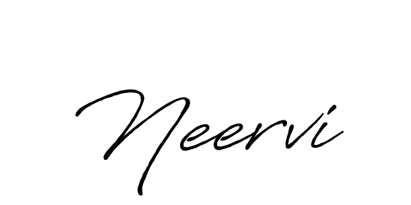 Create a beautiful signature design for name Neervi. With this signature (Antro_Vectra_Bolder) fonts, you can make a handwritten signature for free. Neervi signature style 7 images and pictures png