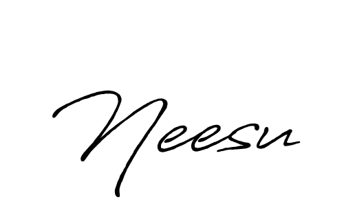 Neesu stylish signature style. Best Handwritten Sign (Antro_Vectra_Bolder) for my name. Handwritten Signature Collection Ideas for my name Neesu. Neesu signature style 7 images and pictures png