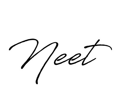 The best way (Antro_Vectra_Bolder) to make a short signature is to pick only two or three words in your name. The name Neet include a total of six letters. For converting this name. Neet signature style 7 images and pictures png