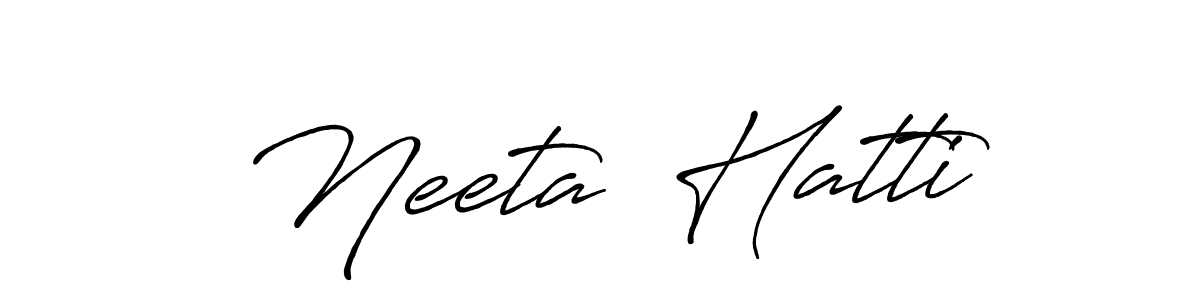 How to make Neeta  Hatti signature? Antro_Vectra_Bolder is a professional autograph style. Create handwritten signature for Neeta  Hatti name. Neeta  Hatti signature style 7 images and pictures png
