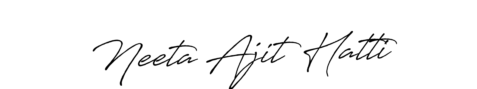 Use a signature maker to create a handwritten signature online. With this signature software, you can design (Antro_Vectra_Bolder) your own signature for name Neeta Ajit Hatti. Neeta Ajit Hatti signature style 7 images and pictures png