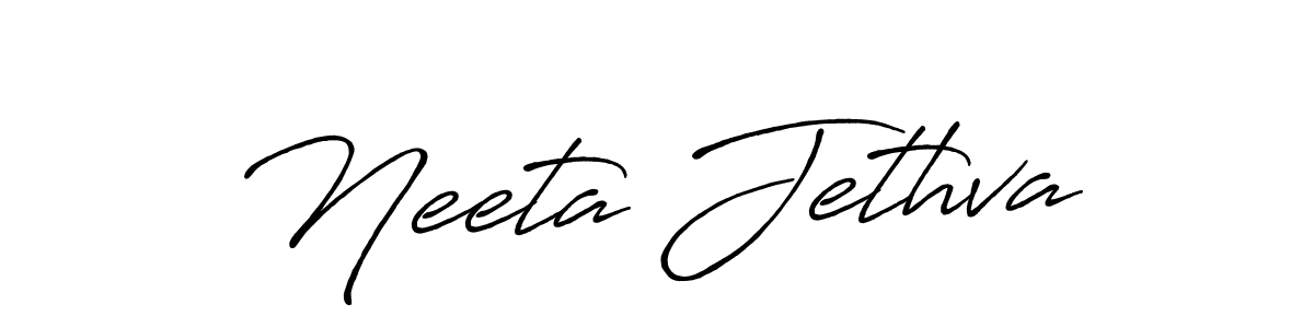 How to make Neeta Jethva signature? Antro_Vectra_Bolder is a professional autograph style. Create handwritten signature for Neeta Jethva name. Neeta Jethva signature style 7 images and pictures png