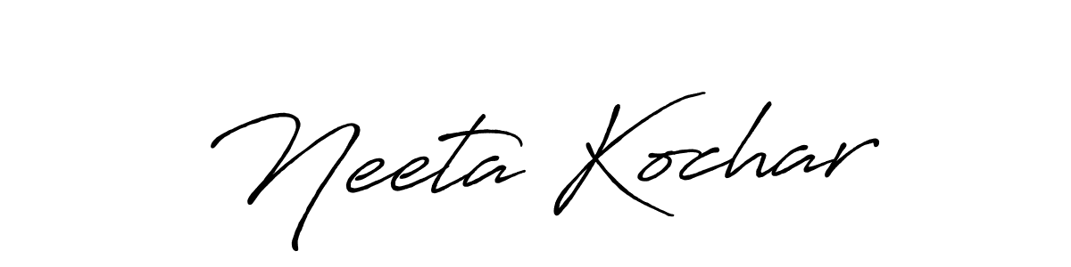It looks lik you need a new signature style for name Neeta Kochar. Design unique handwritten (Antro_Vectra_Bolder) signature with our free signature maker in just a few clicks. Neeta Kochar signature style 7 images and pictures png
