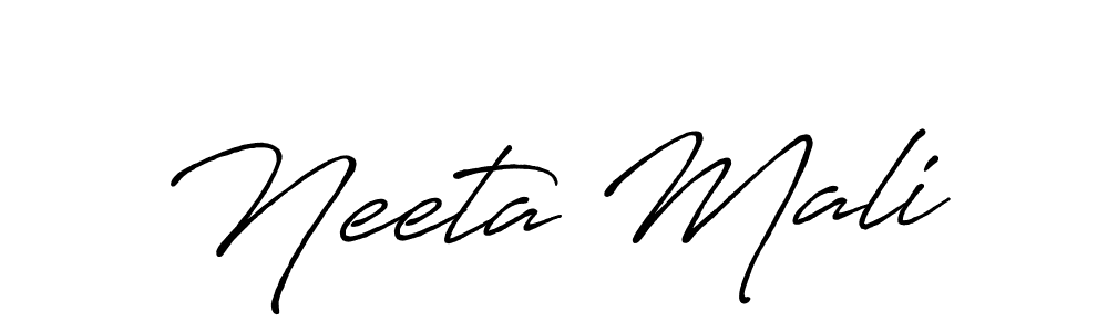 Also You can easily find your signature by using the search form. We will create Neeta Mali name handwritten signature images for you free of cost using Antro_Vectra_Bolder sign style. Neeta Mali signature style 7 images and pictures png