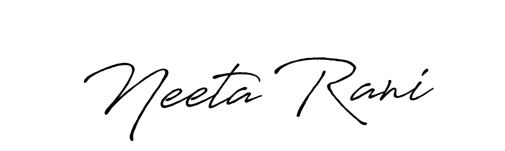 Make a beautiful signature design for name Neeta Rani. Use this online signature maker to create a handwritten signature for free. Neeta Rani signature style 7 images and pictures png