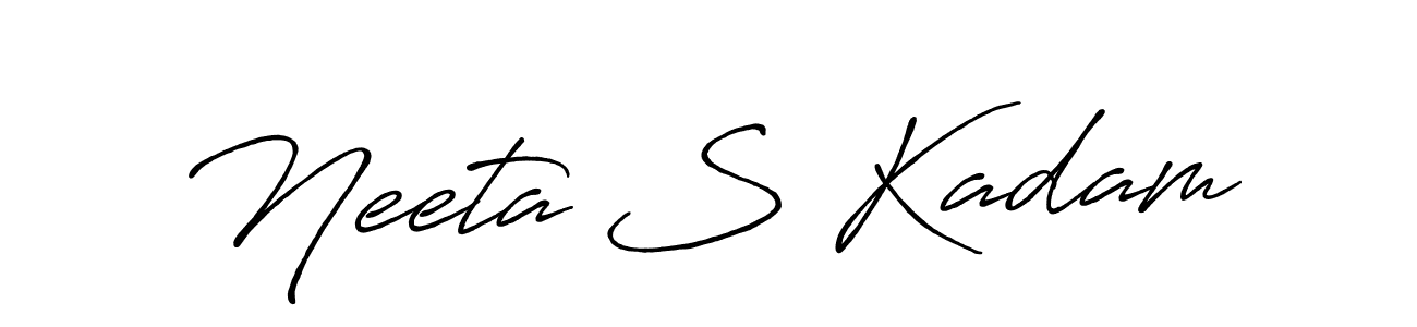Also You can easily find your signature by using the search form. We will create Neeta S Kadam name handwritten signature images for you free of cost using Antro_Vectra_Bolder sign style. Neeta S Kadam signature style 7 images and pictures png